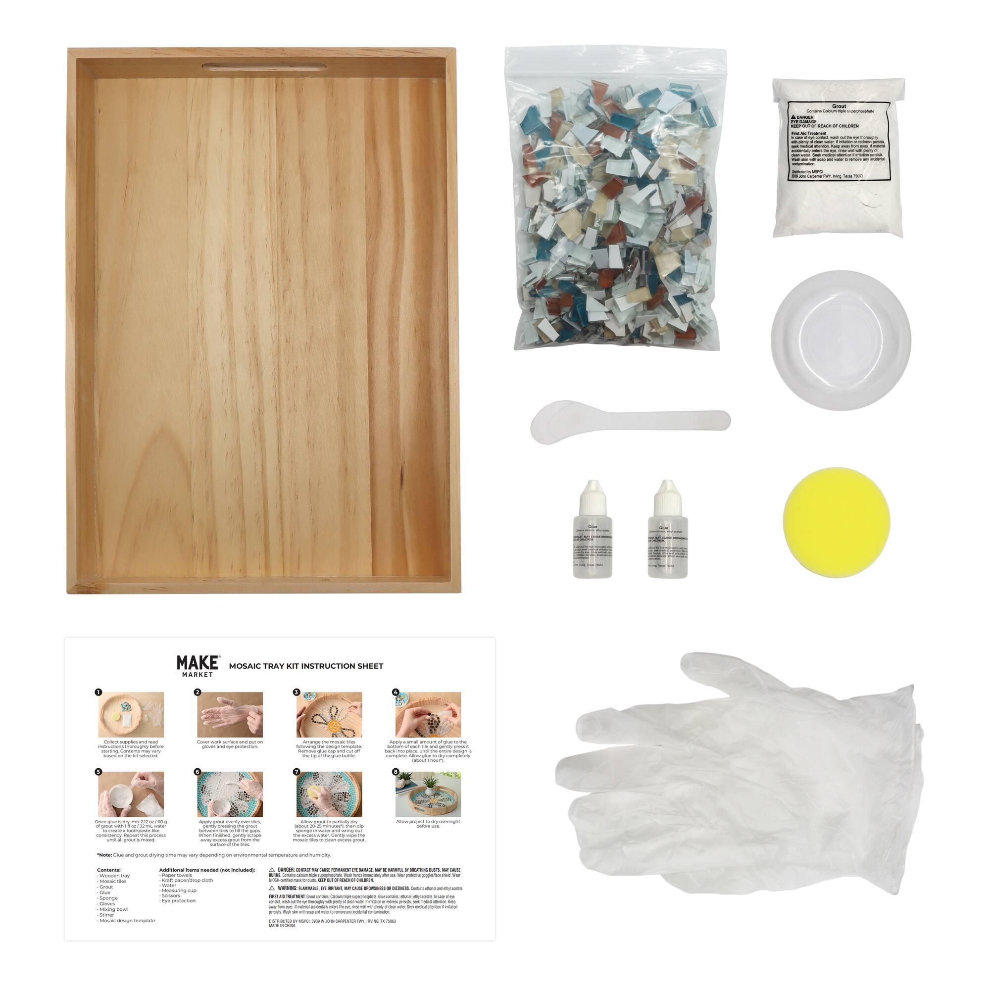 10" x 14" Leaf Mosaic Tray Kit by Make Market®